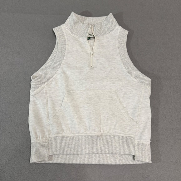 Daily Practice by Anthropologie Tops - Daily Practice Anthropologie Half Zip Vest Women M Ivory Sleeveless Athleisure